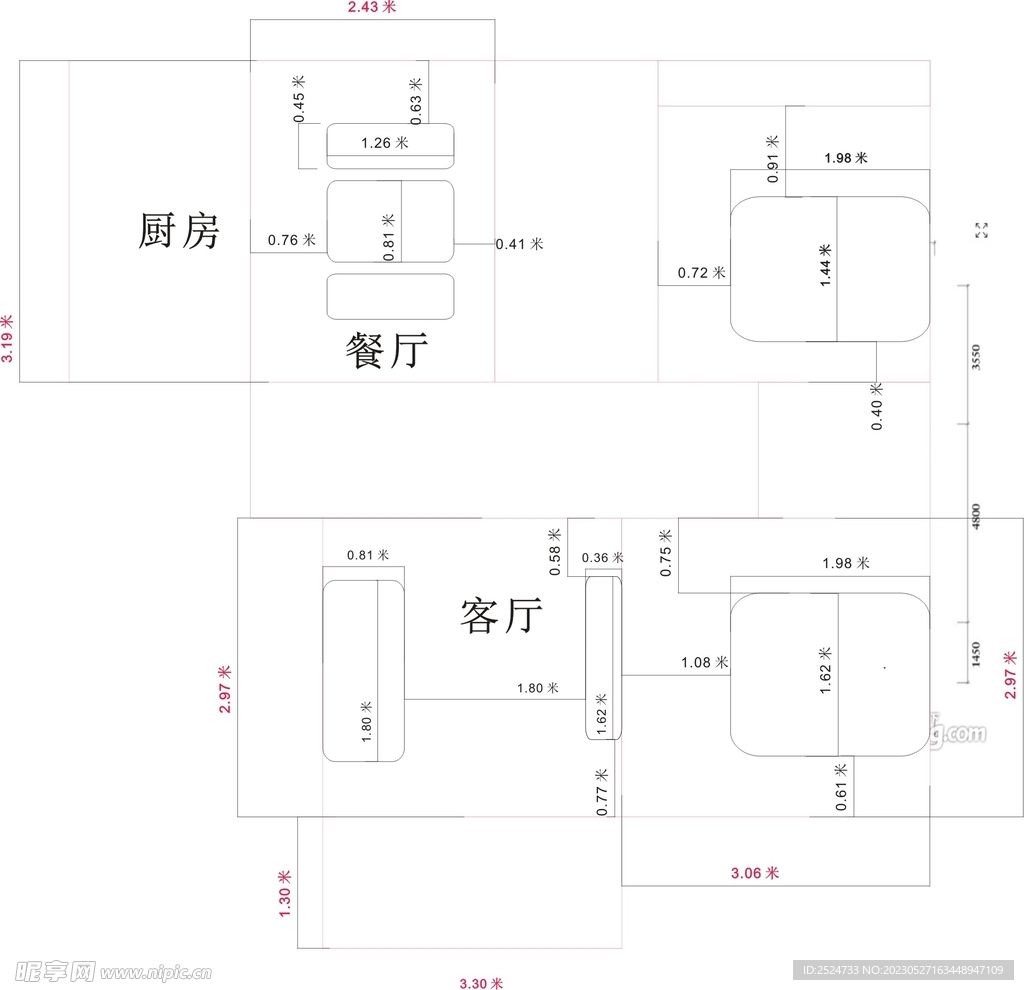 经典房间设计图平面图：让空间更富层次感和美感